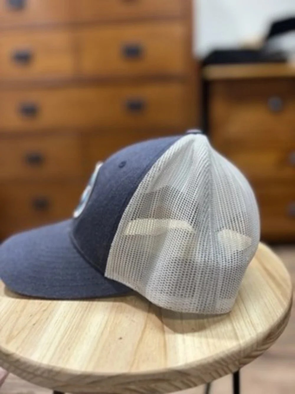 Surf City Surf School Trucker Hat Mesh Back Patch Logo Gray Beige One Size